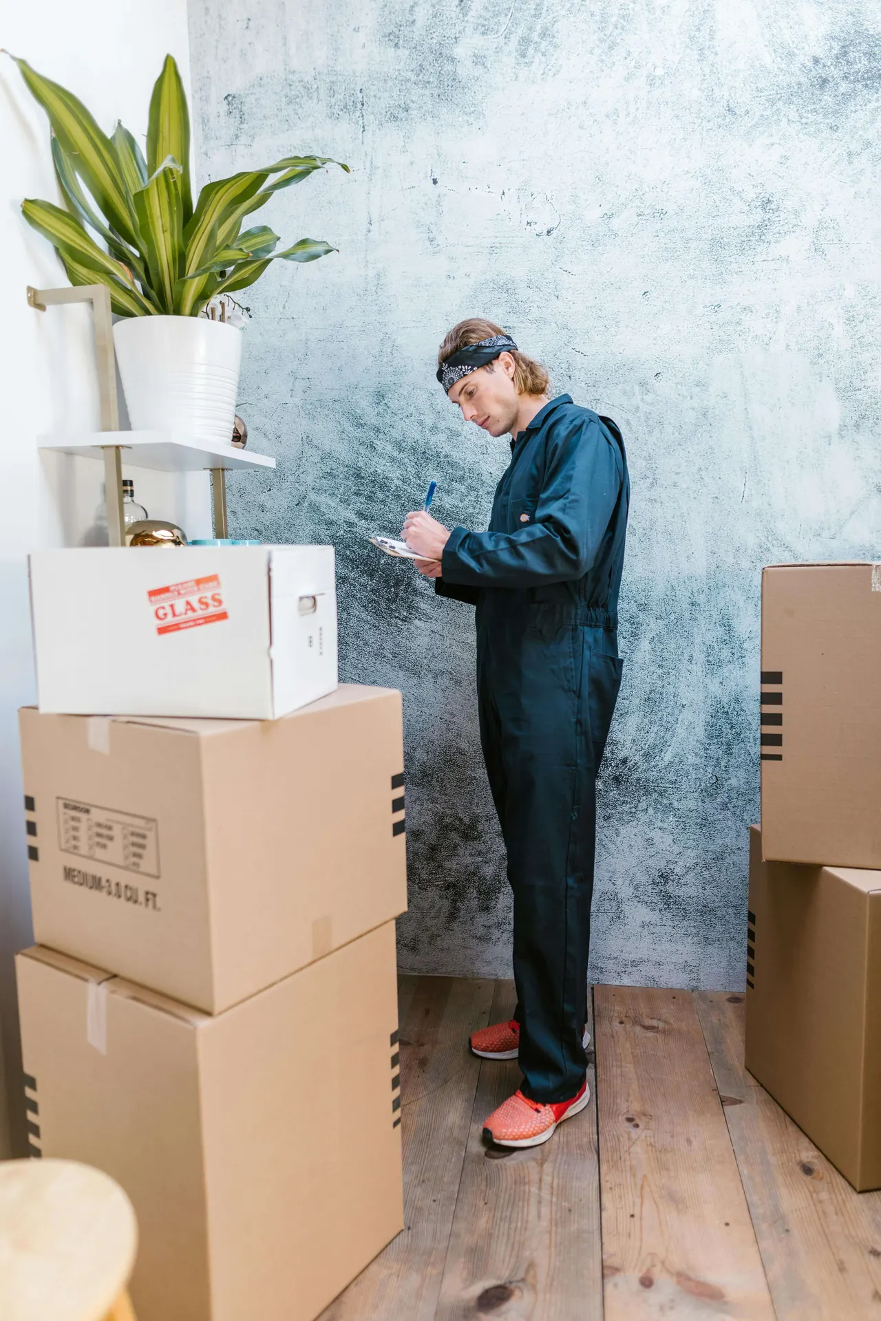 Careful packing of fragile belongings